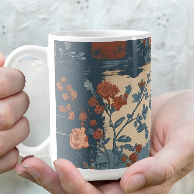 Country Blue Rust Rustikales Bauernhaus Kaffeetasse (Von Creator hochgeladen)