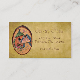 Country Bluebirds Business Card Visitenkarte