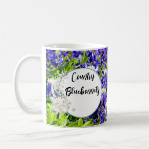 Country Bluebonnet Wildblumen China Tasse