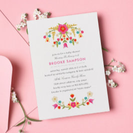 Country Blume Kinderdusche Einladung