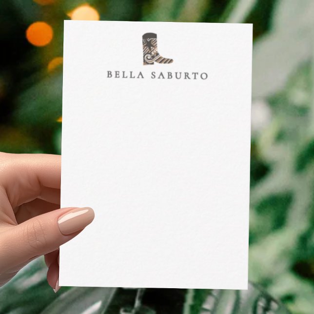 Country Boot Flat Note Card Mitteilungskarte (Von Creator hochgeladen)