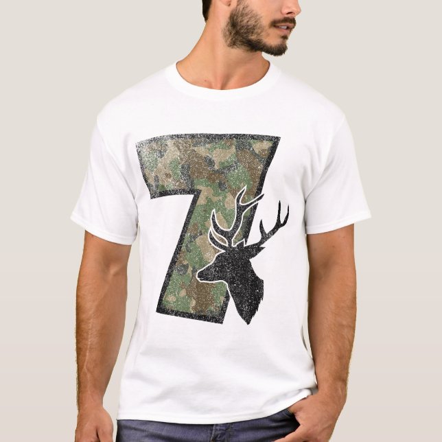Country Boys Camouflage 7 Siebenjähriges Geburtsta T-Shirt (Vorderseite)