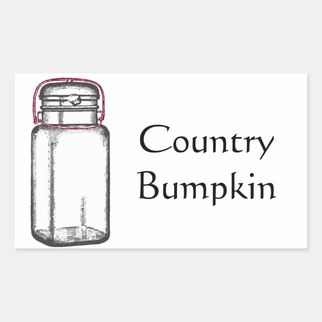 Country Bumpkin Rechteckiger Aufkleber (Vorderseite)