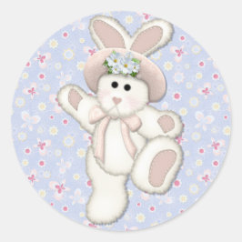 Country Bunny Runder Aufkleber