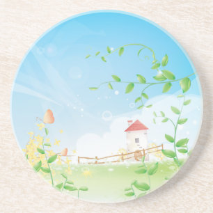 Country Butterfly Sandstein Untersetzer