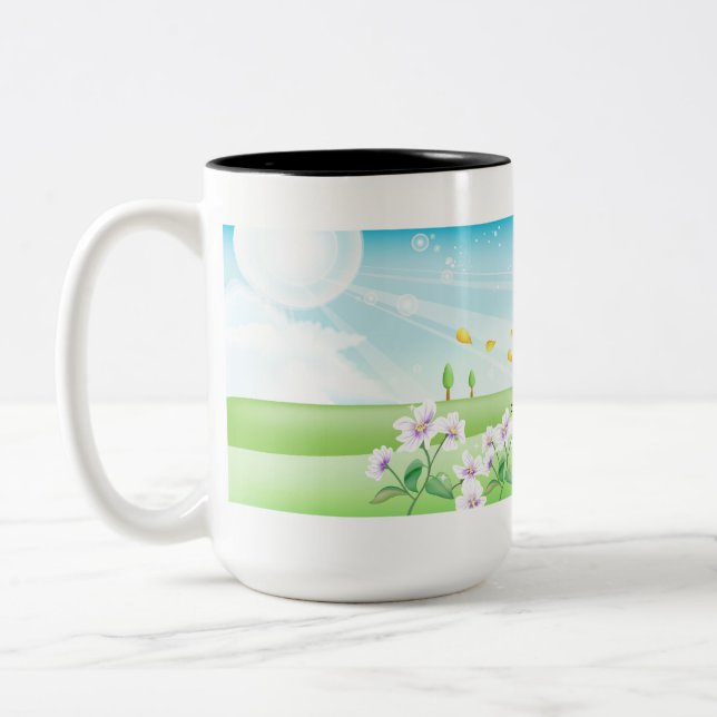 Country Butterfly Zweifarbige Tasse (Links)