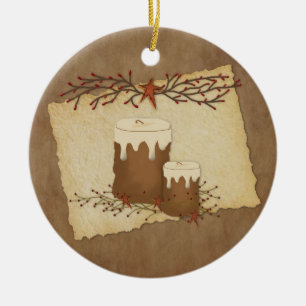 Country Candles Ornament