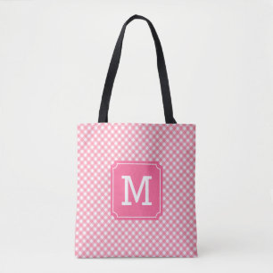 Country Chic Baby Pink Gingham Monogramm