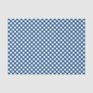 Country Chic Blue Gingham Pattern Seidenpapier