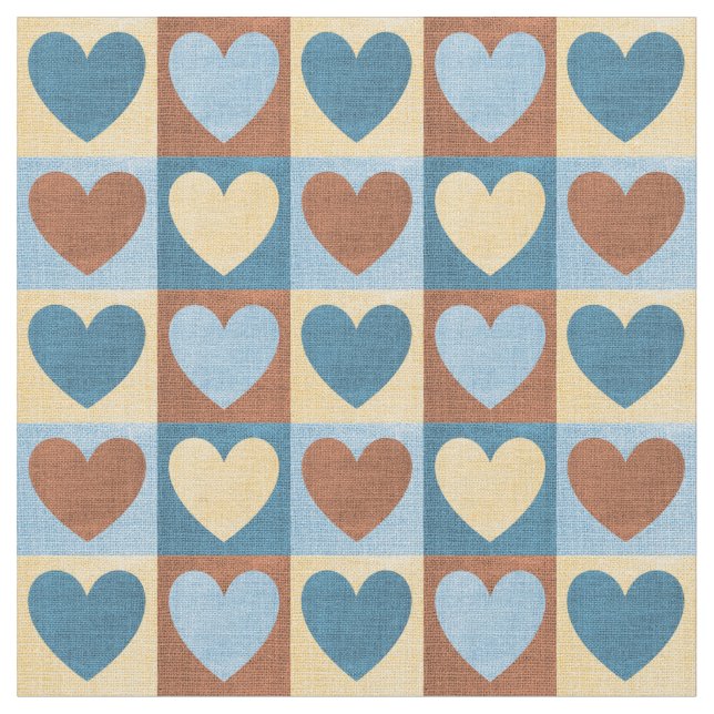 Country Chic Hearts Muster Stoff (Nahaufnahme)