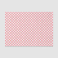 Country Chic Pastel Blush Coral Gingham