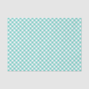 Country Chic Pastel Mint Türkis Gingham Seidenpapier