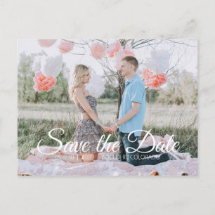 Country Chic   Save The Date Einladungspostkarte