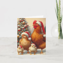 Country Chicken Weihnachtskarte Karte