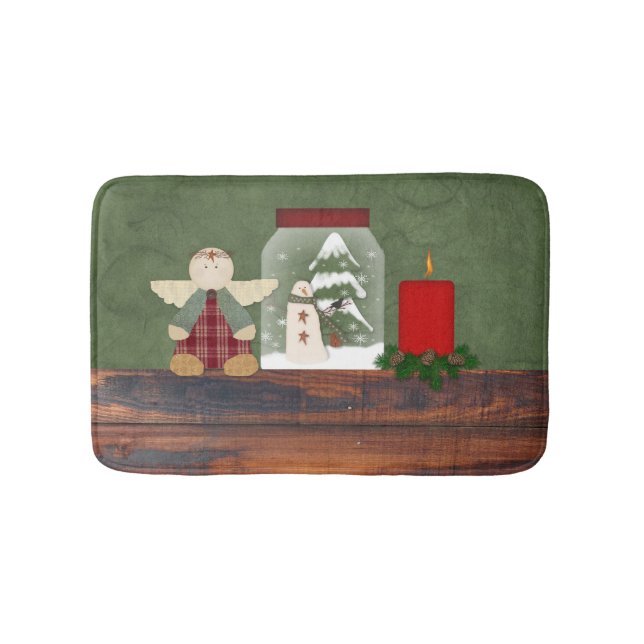 Country Christmas Bath Mat Badematte (Vorderseite)