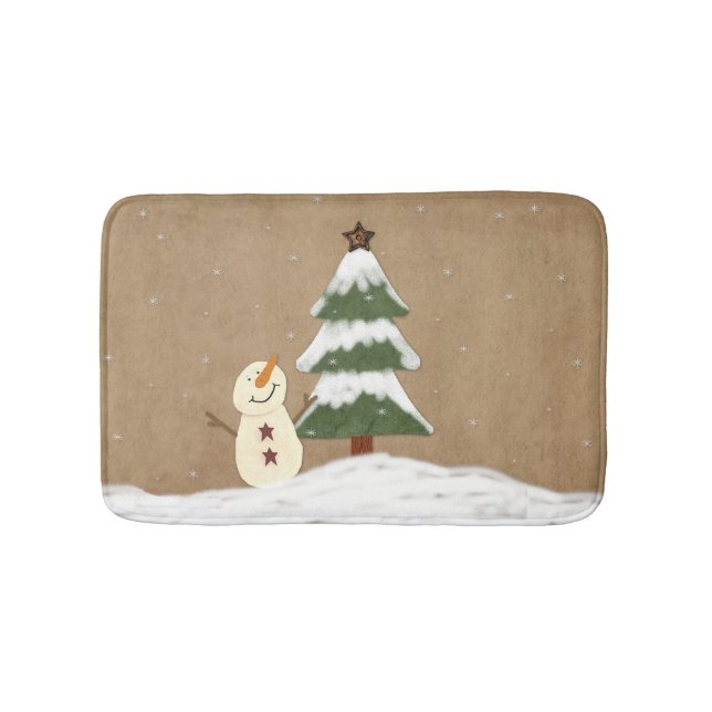 Country Christmas Tree Bath Mat Badematte (Vorderseite)