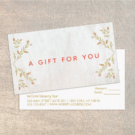 Country Christmas Wood Geschenkgutschein Rabattkarte