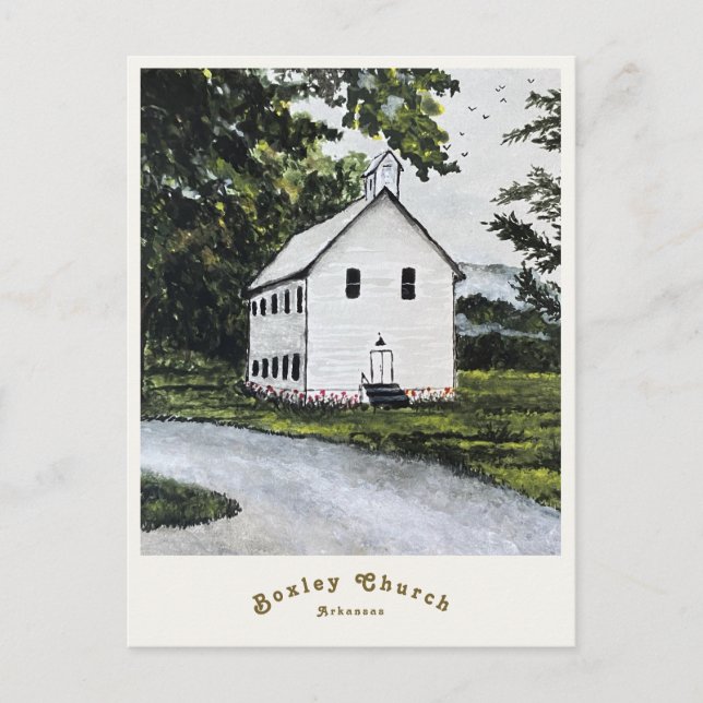 Country Church Postcard Postkarte (Vorderseite)