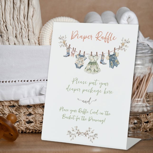 Country Clothesline Babydusche Windelwanne Sockelschild (Von Creator hochgeladen)