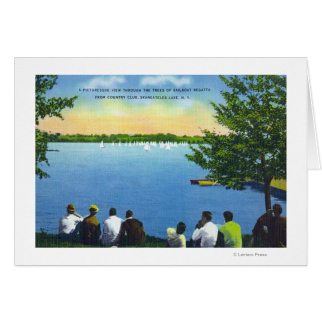 Country Club Aussicht auf Sailboat Regatta am See (Vorderseite (Horizontal))
