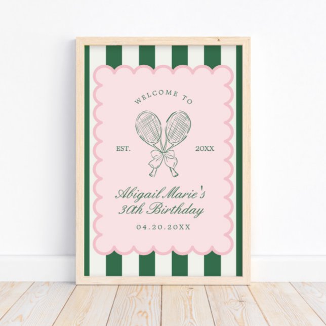 Country Club Courtside Racquet Tennis Welcome Poster (Von Creator hochgeladen)