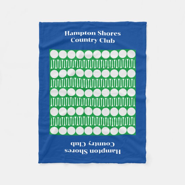 Country Club Golf Cart Blue Fleece Blanka (Vorderseite)