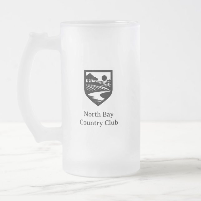 Country Club Logo Mattierte Bierbläser Mattglas Bierglas (Links)