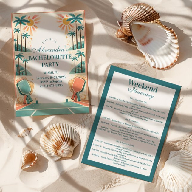 Country Club Pickleball Bachelorette Einladung (Von Creator hochgeladen)