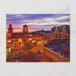 Country Club Plaza Lights, Sunset, Kansas City, MO Postkarte