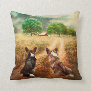 Country Corgis Renoir Stil Kissen