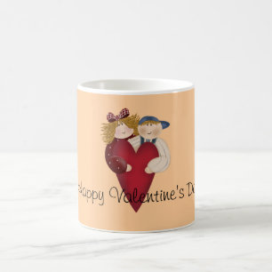 Country Couple Happy Valentine's Day Tasse