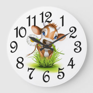 Country Cow Acrylic Wall Clock Große Wanduhr