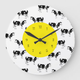 Country Cow Kitchen Wall Clocks Große Wanduhr