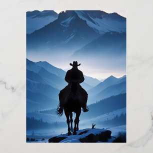 Country Cowboy Adventure Outdoor Nature Escape Folien Feiertagspostkarte