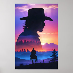 Country Cowboy Adventure Outdoor Nature Escape Poster