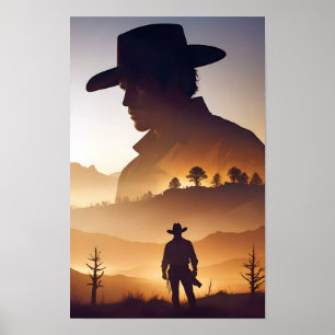 Country Cowboy Adventure Outdoor Nature Escape Poster