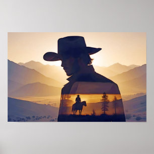 Country Cowboy Adventure Outdoor Nature Escape Poster