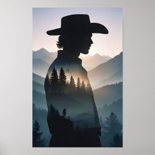 Country Cowboy Adventure Outdoor Nature Escape Poster