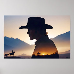 Country Cowboy Adventure Outdoor Nature Escape Poster