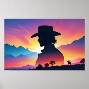 Country Cowboy Adventure Outdoor Nature Escape Poster