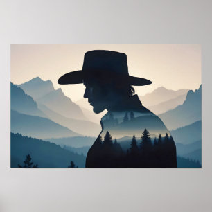 Country Cowboy Adventure Outdoor Nature Escape Poster