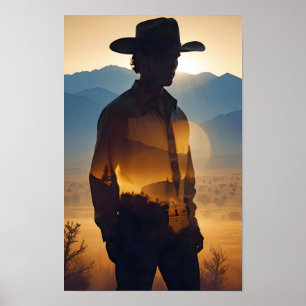 Country Cowboy Adventure Outdoor Nature Escape Poster
