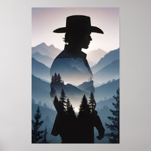 Country Cowboy Adventure Outdoor Nature Escape Poster