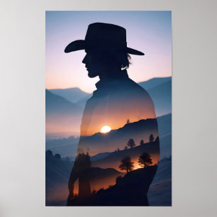 Country Cowboy Adventure Outdoor Nature Escape Poster