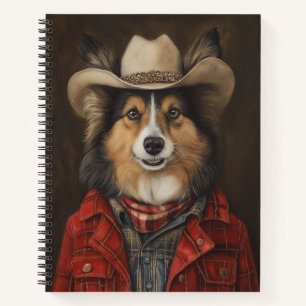 Country Cowboy Shetland Sheepdog Sheltie Notizbuch
