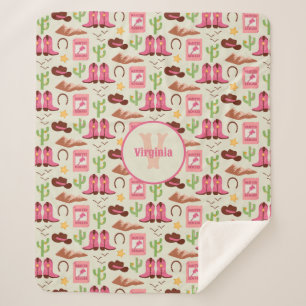 Country Cowgirl Stiefel Adorable Stick Western Sherpadecke