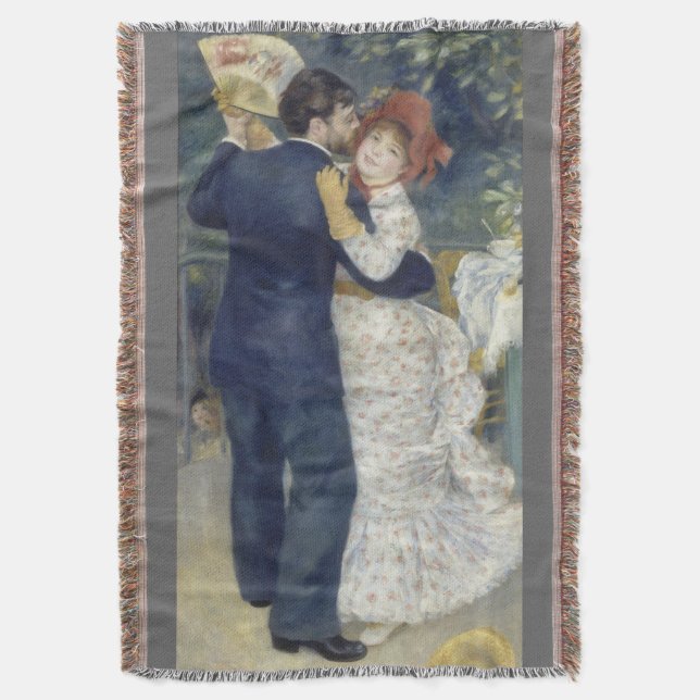 Country Dance by Pierre Renoir, Vintage Kunst Decke (Vorderseite Vertikal)