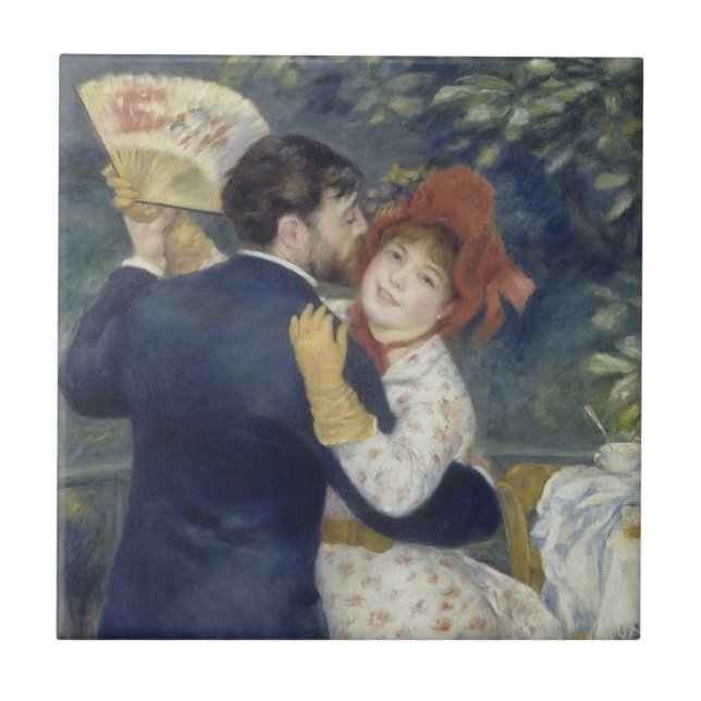 Country Dance by Pierre Renoir, Vintage Kunst Fliese (Vorderseite)