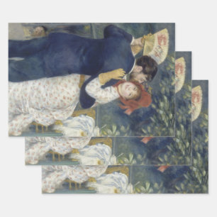 Country Dance by Pierre Renoir, Vintage Kunst Geschenkpapier Set