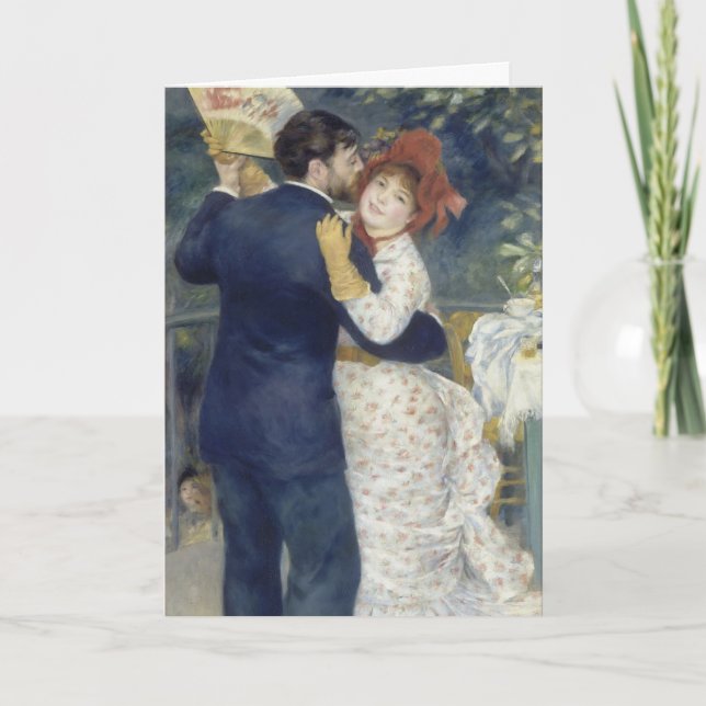 Country Dance - Renoir Impressionist Malerei Karte (Vorderseite)